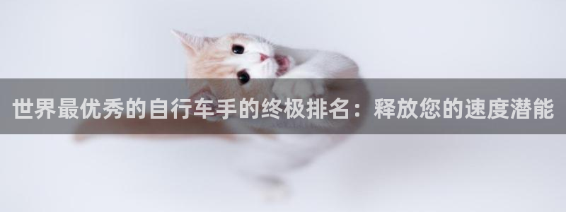 世界最优秀的自行车手的终极排名:释放您的速度潜能(图1) 世界最优秀的自行车手的终极排名:释放您的速度潜能(图1)