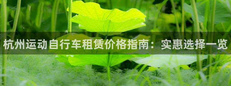 z6尊龙凯时ag旗舰厅|杭州运动自行车租赁价格指南:实惠选择一览(图1) z6尊龙凯时ag旗舰厅